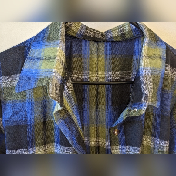 NIP LONG PLAID FLANNEL DUSTER - Picture 9 of 14